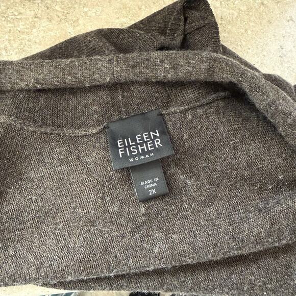 Eileen FIsher Woman Plus Size 2X Cardigan Duster Sweater Silk Cashmere Soft - Picture 2 of 11